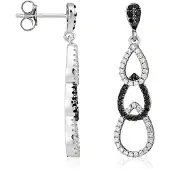 Orphelia Dames 925 Sterling Zilveren Dangler Oorbellen - Zilver ZO-5230