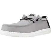 HeyDude Instapper Men Wally Letterman Light Grey / White-Schoenmaat 40
