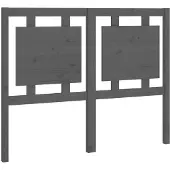 vidaXL Hoofdbord 125,5x4x100 cm massief grenenhout grijs