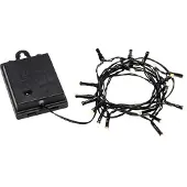 Konstsmide LED Lichtketting | 20 Lichtpunten Warm Wit Frosted | 1.9m | 0.4W 1.5V | Buiten | Batterij (4x AA excl.) | Lichtsensor Timer Aan/Uit