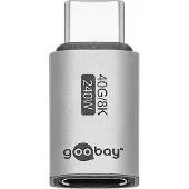 Goobay USB C verloopstekker - USB C female naar USB C male - Tot 40 Gbit/s