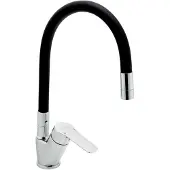 Novaservis Metalia 54 - Keukenkraan met flexibele arm, chroom/zwart 54014F,0C