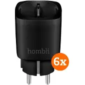 Hombli Slimme Stekker Zwart 6-Pack