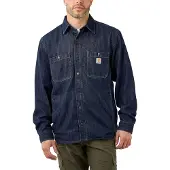 Carhartt Denim Fleece Lined Snap Front Overhemd