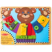 Melissa & Doug - Wooden Basic Skills Puzzle Board