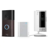 Ring Battery Video Doorbell met Chime en Binnencamera - Bundel