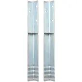 vidaXL Grondanker L-vormig 5x5x50 cm gegalvaniseerd staal 2 st