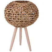 Urban Living "" LANTAARN EKLA IN ROTAN MET HOUTEN VOET D31CM x H46CM