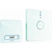 M-E BELL-201 / 231 DRAADLOZE DEURBELSET 1x Deurbeldrukker-zender, 1x Bel-ontvanger 40989