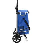 vidaXL Winkelwagen Blauw 36,5 x 46,5 x 100,5 cm Oxford stof