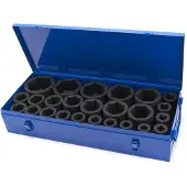 HBM krachtdoppenset zeskant 1 inch, 17 - 75 mm, 25-delig