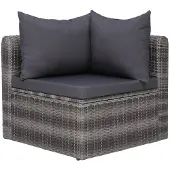 vidaXL Meuble de jardin 4 pcs avec coussins Gris Résine tressée44164
