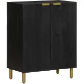 vidaXL Dressoir 60x33x75 cm bewerkt hout zwart