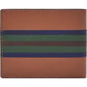 Fossil Portemonnee Bronson FPW Bifold Wallet Colorful Stripes Bruine