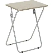 5 Five Bijzettabel/Tuintafel Edson - Metaal - naturel/zwart - 48 x 38 x 64 cm - Voor buiten - Opklapbaar