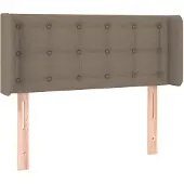 vidaXL Hoofdbord met randen 93x16x78/88 cm stof taupe