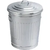 Guillouard Amerikaanse gegalvaniseerde stalen prullenbak 30l - - 080340