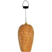 Pauleen Sunshine Bliss LED hanglamp op zonne-energie, hout licht, Bamboe, Jong wonen