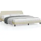 vidaXL Bedframe "Dover" stof crèmekleurig 180x200 cm