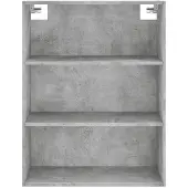 vidaXL Hoge kast 69,5x34x180 cm bewerkt hout betongrijs