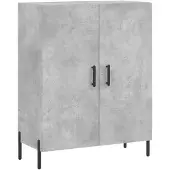 vidaXL Hoge kast 69,5x34x180 cm bewerkt hout betongrijs