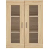 vidaXL Hoge kast 69,5x34x180 cm bewerkt hout sonoma eikenkleurig