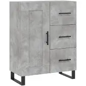 vidaXL Hoge kast 69,5x34x180 cm bewerkt hout betongrijs