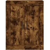 vidaXL Hoge kast 69,5x34x180 cm bewerkt hout gerookt eikenkleurig