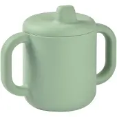 Beaba Siliconen Leerbeker - 2-in-1 Drinkbeker met Tuit & Handgrepen - 170 ml - BPA-vrij - Onbreekbare Beker - Vaatwasserbestendig - Groen