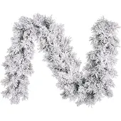 Black Box Dinsmore kerstguirlande | wit/met sneeuw | 270cm