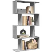 vidaXL Kamerscherm / boekenkast 4-laags 70x24x129 cm hout grijs sonoma
