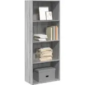 vidaXL Boekenkast 60x30x152 cm bewerkt hout grijs sonoma eikenkleurig