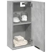 vidaXL Wandbadkast, betonkleur, 32x20x67 cm