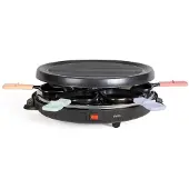 Livoo Raclette machine for 6 people - - DOC207P - 800W - 6 people - Removable grill door - 6 spatulas and 6 fondue pots