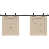 vidaXL Ophangset voor schuifdeur 122 cm koolstofstaal