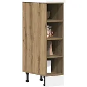 vidaXL Onderkast Riga 20x44,5x81,5 cm bewerkt hout artisanaal eikenkleur