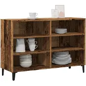 vidaXL Dressoir 103,5x35x70 cm bewerkt hout oud houtkleurig