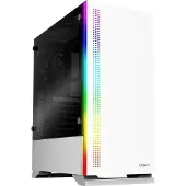 Zalman S5 WHITE, Midi-tower, PC, Wit, ATX, Micro ATX, Mini-ITX, Kunststof, Staal, Gehard glas, Blauw, Groen, Rood