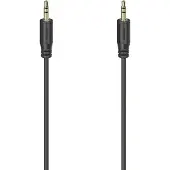 Hama Audiokabel Flexi-Slim 3,5-mm-jack-stekker Verguld Zwart 0,75 M