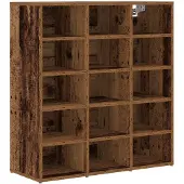vidaXL Schoenenkast 77,5 x 30 x 83,5 cm Bewerkt hout Oud hout