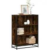 vidaXL Boekenkast 80,5x35x107,5 cm bewerkt hout gerookt eikenkleurig