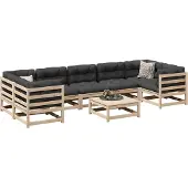 vidaXL 8-delige Loungeset massief grenenhout