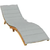 vidaXL Ligbedkussen 200x60x4 cm stof gemêleerd lichtgrijs