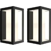 Philips Hue Impress muurlamp White and Color zwart smal duo pack