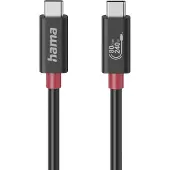 Hama 00200799 USB-C-kabel USB 4.0 USB-C stekker 1 m Zwart Flexibel