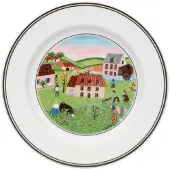 Villeroy & Boch 6x Villeroy & Boch Ontwerp Naif, Bord, Veelkleurig