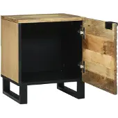 vidaXL Nachtkastje Naturel 40 x 33 x 46 cm Bewerkt hout