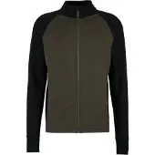 Stoic - MerinoFleece260 FlenSt. Jacket - Merinovest 4XL, zwart/olijfgroen