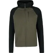 Stoic - MerinoFleece335 KuolpaSt. II Zip Hoody - Merinohoodie M, zwart/olijfgroen