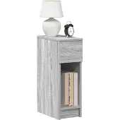 vidaXL Nachtkastje met lade 20x36x60 cm grijs sonoma eikenkleurig
